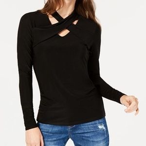 INC International Concepts I.N.C. Crisscross Top